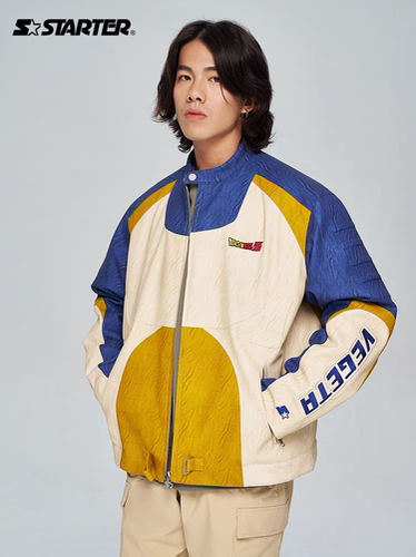 孤品龙珠Z联名贝吉塔外套STARTER长袖男女机车皮衣骑行服夹克痛衣