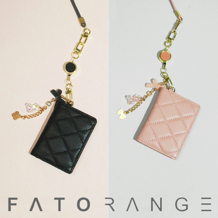 真皮小香风出入证工作证件卡套公交地铁卡门禁卡挂绳挂脖卡包女