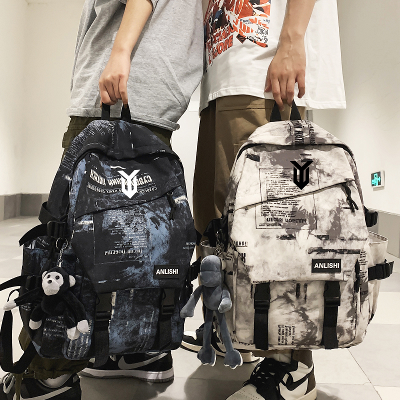 NASA联名潮牌双肩包背包女欧美时尚高中大学生初中生新款书包男生