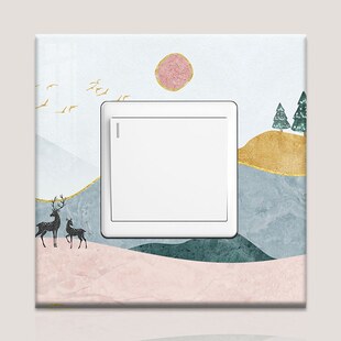 奶油风轻奢开关保护套插座遮丑舞蹈室装饰保护贴开关插座保护套