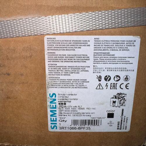 议价接触器3RT1066-6PF353RT1066-6AP363RT1066-6AF36