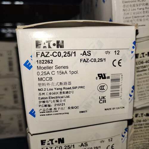议价EATON FAZ-C0,25/1-AS断路器，Mo