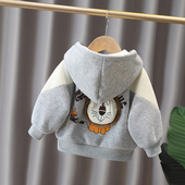 衣服潮 儿童宝宝洋气连帽上衣小童男孩秋季 男童外套春秋款 2026新款