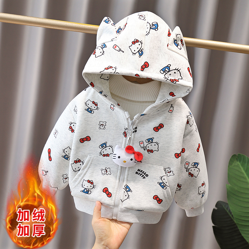 女童棉布外套秋冬2025新款