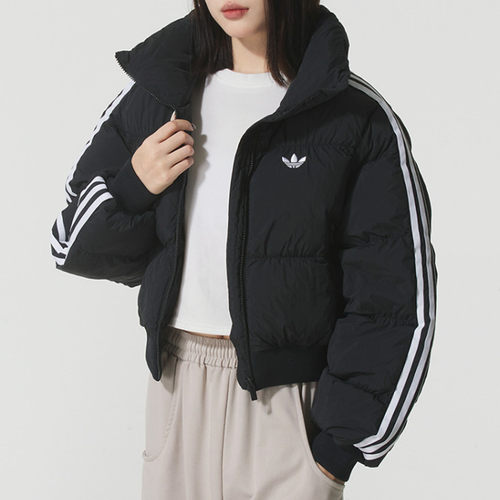 阿迪达斯女子经典百搭棉服外套