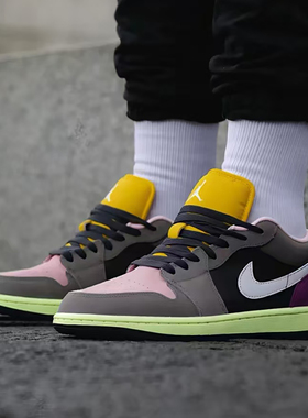 Nike耐克Air Jordan1男子AJ1低帮经典复古运动休闲板鞋HQ2010-005