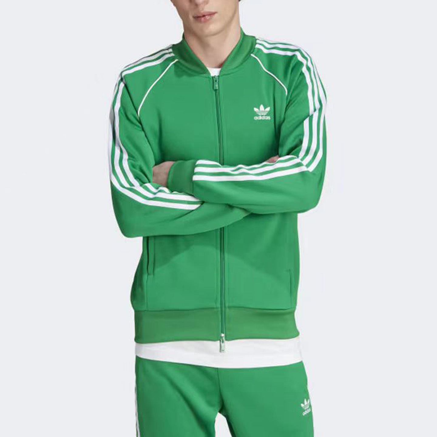 Adidas/阿迪达斯男子舒适透气运动休闲棒球领夹克休闲外套IK3514
