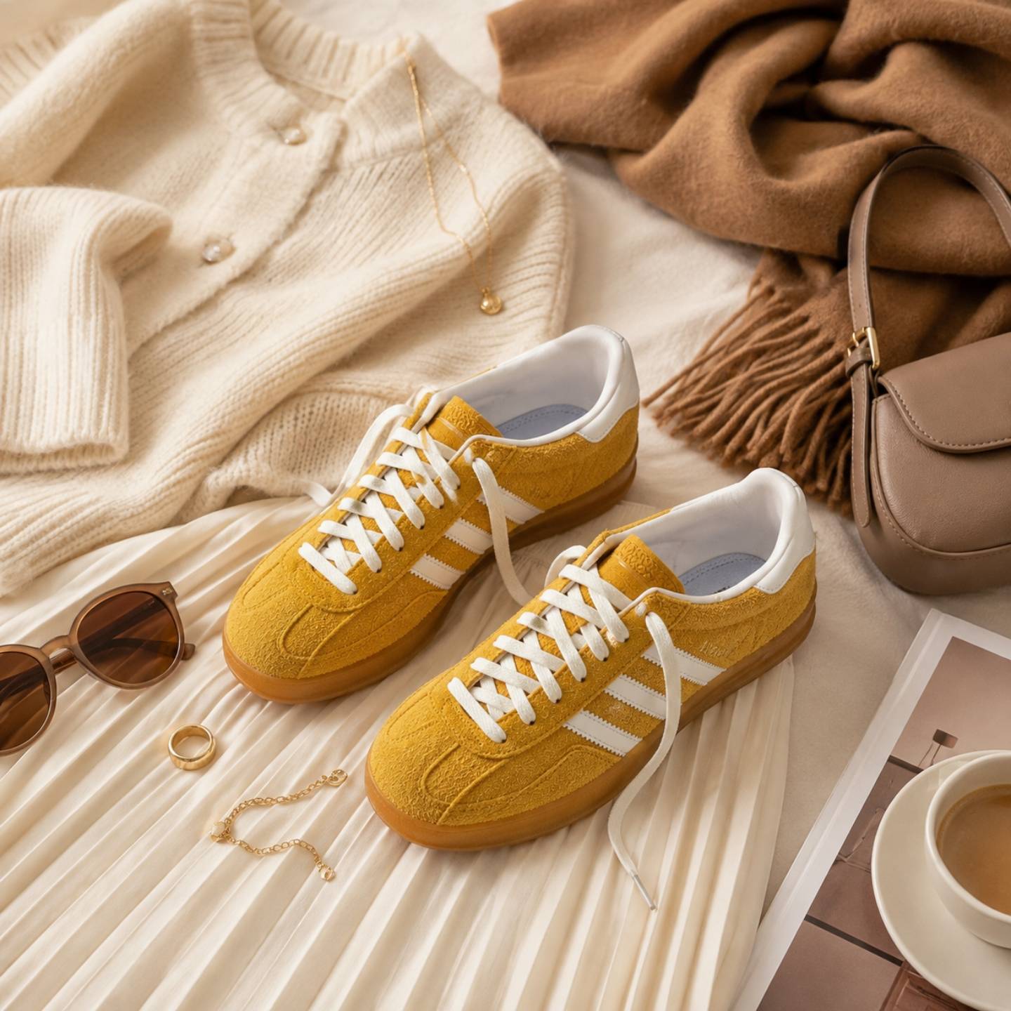 Adidas阿迪达斯Gazelle女轻便透气百搭潮流德训鞋板鞋KH6037百补