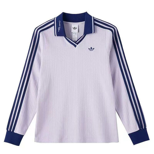 Adidas阿迪达斯女款春秋舒适透气运动宽松长袖POLO衫卫衣KY5733
