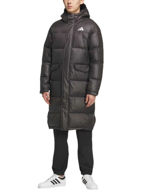 Adidas/阿迪达斯男女长款连帽保暖时尚保暖运动休闲羽绒服KF2143