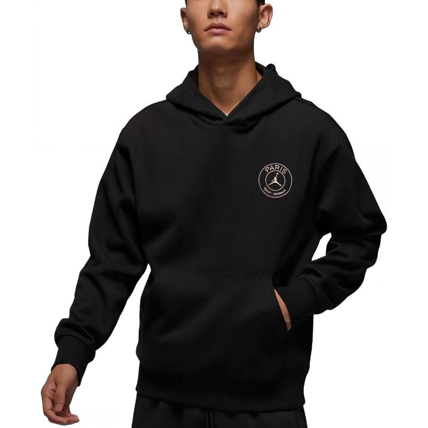 Nike耐克加绒保暖运动卫衣男装刺绣logo连帽休闲套头衫FV7731-045