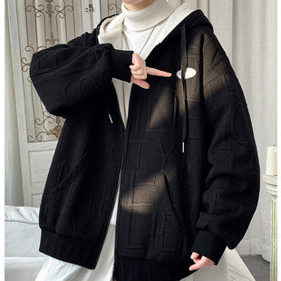 仓石一树秋冬日系加厚羊羔绒外套男潮牌痞帅高级感宽松情侣棉衣潮