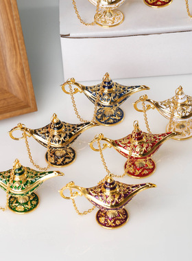 跨境阿拉丁神灯合金工艺品家居装饰创意摆件宫延晚宴神灯许愿灯