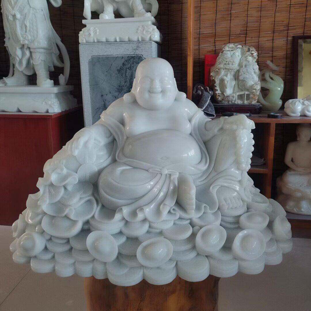 汉白玉佛像定制工厂 寺庙家庭供奉汉白玉观音佛像坐佛摆件