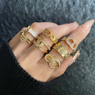 2025新款日韩轻奢万花筒戒指女小众设计高级感时尚百搭工厂价批发