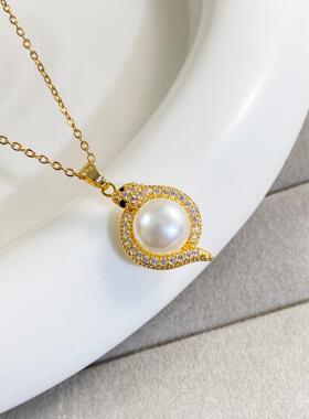 2025年新款欧美时尚蛇形珍珠项链