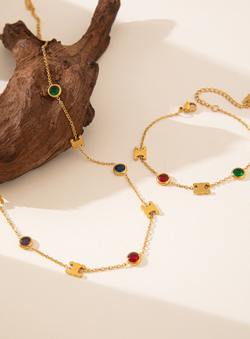 新款时尚多巴胺凯旋门项链工厂价