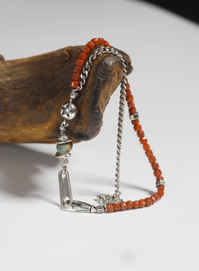 [石榴]手作红色双层s925纯银手链