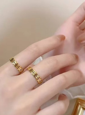 钱多多925纯银情侣轻奢戒指对戒