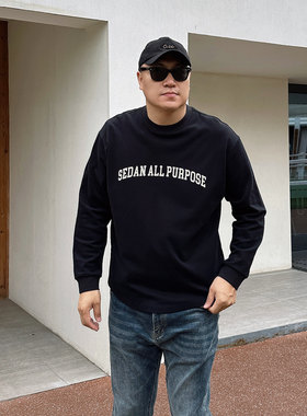 Daevu廓版落肩大码男装长袖T恤
