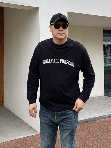 Daevu廓版落肩大码男装长袖T恤