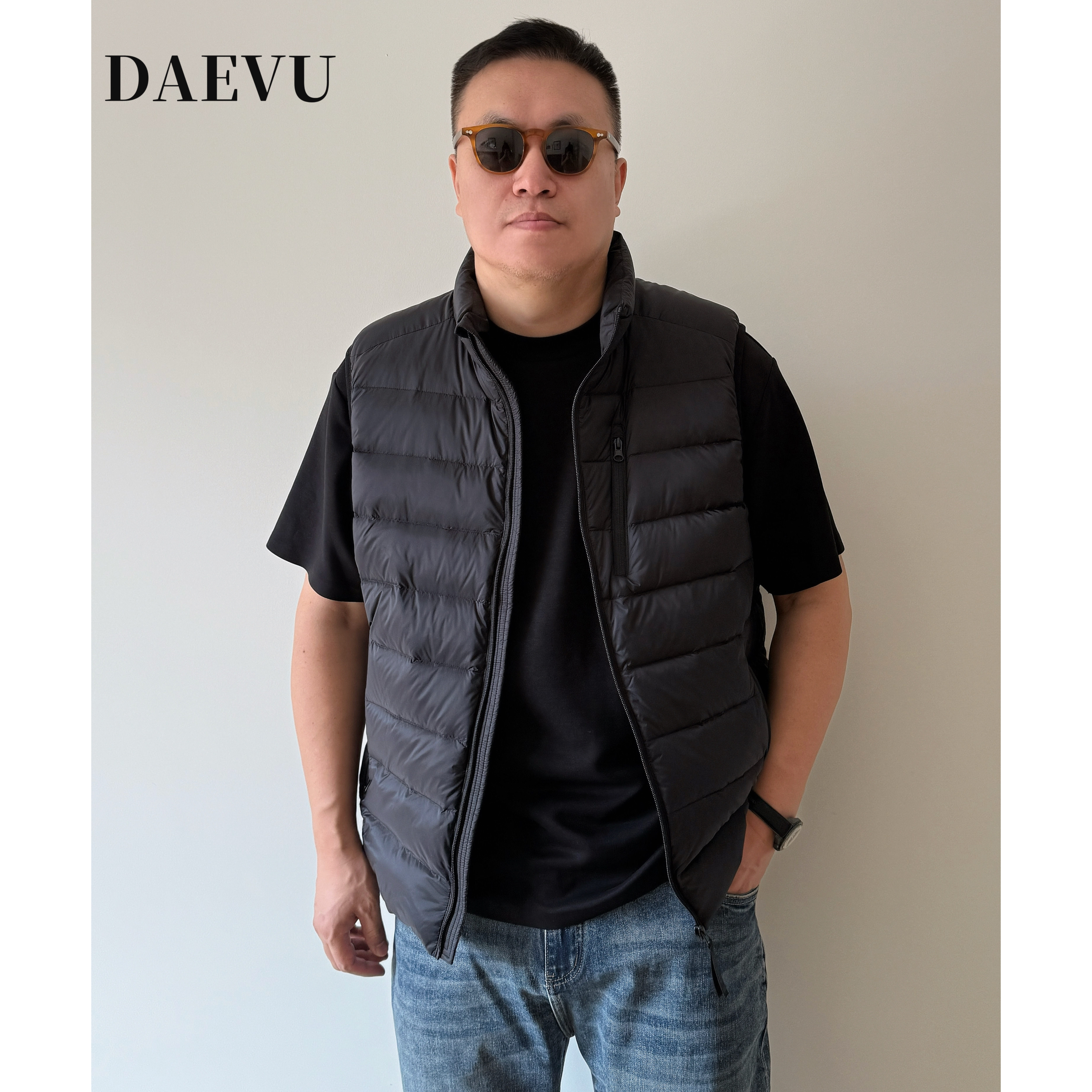 大依无忧大码轻薄立领羽绒马甲