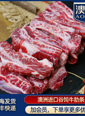 澳嘉3斤澳洲谷饲安格斯牛肋条牛腩烤肉串烧烤食材红烧炖煮原切