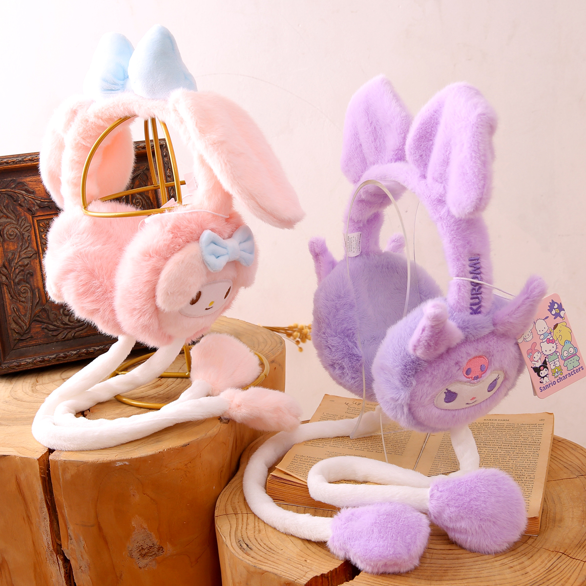 三丽鸥儿童耳罩冬季保暖耳朵会动