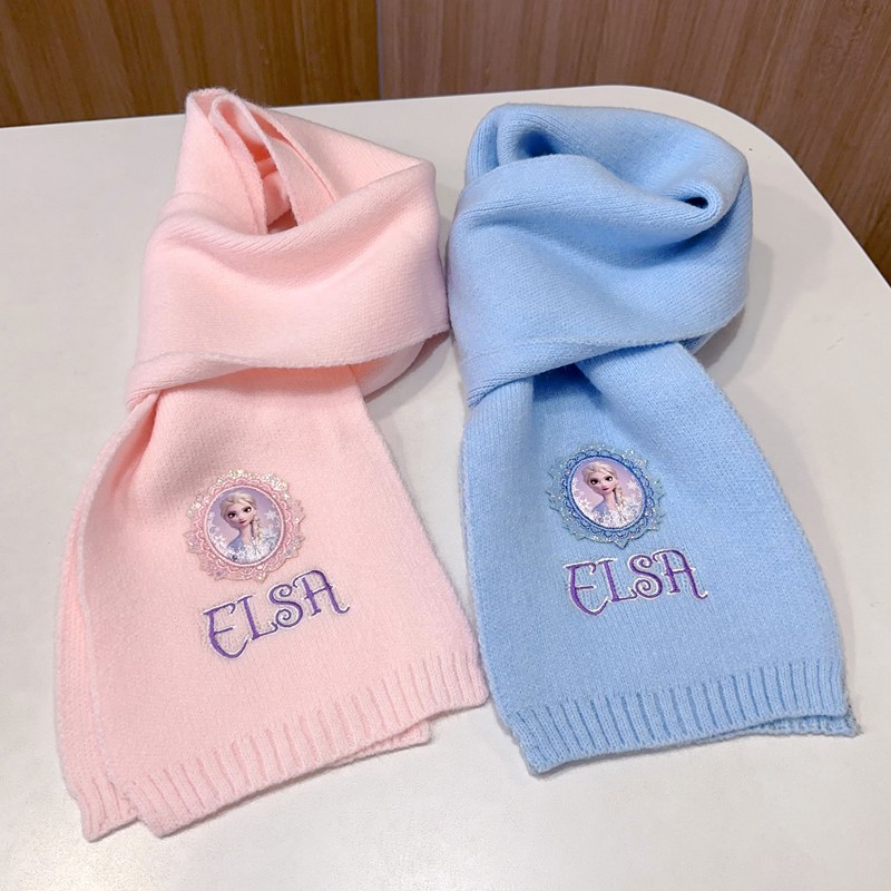 爱莎公主帽子围脖套装冬季保暖