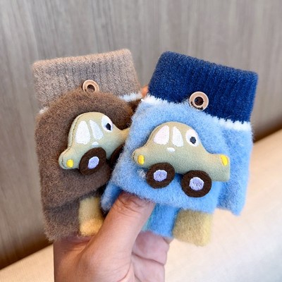 儿童五指手套冬季保暖卡通可爱