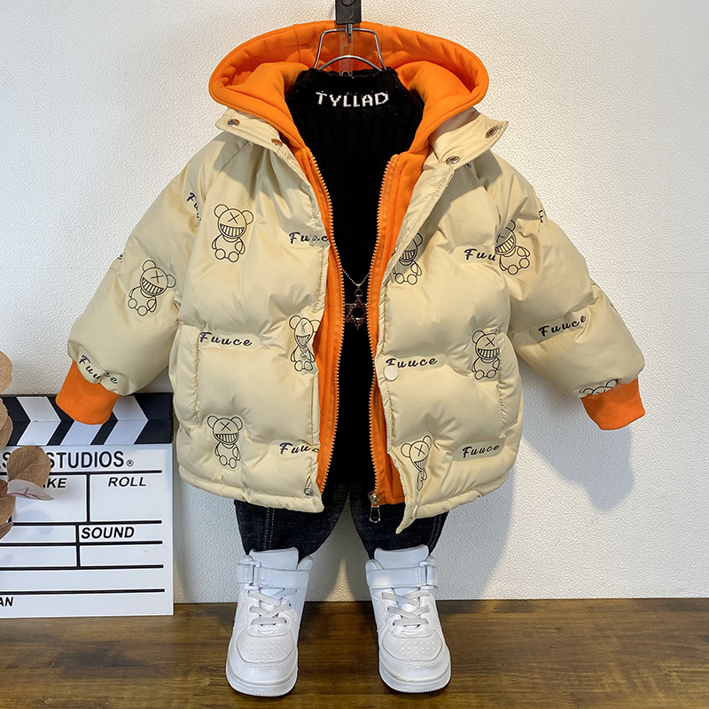童装男童冬季棉衣2025新款儿童加厚羽绒棉服潮酷宝宝冬装棉袄上衣