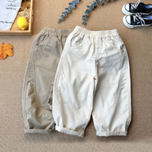 韩版 宝宝宽松长裤 纯色哈伦裤 男童春夏款 子 儿童休闲裤 薄裤 2026新款