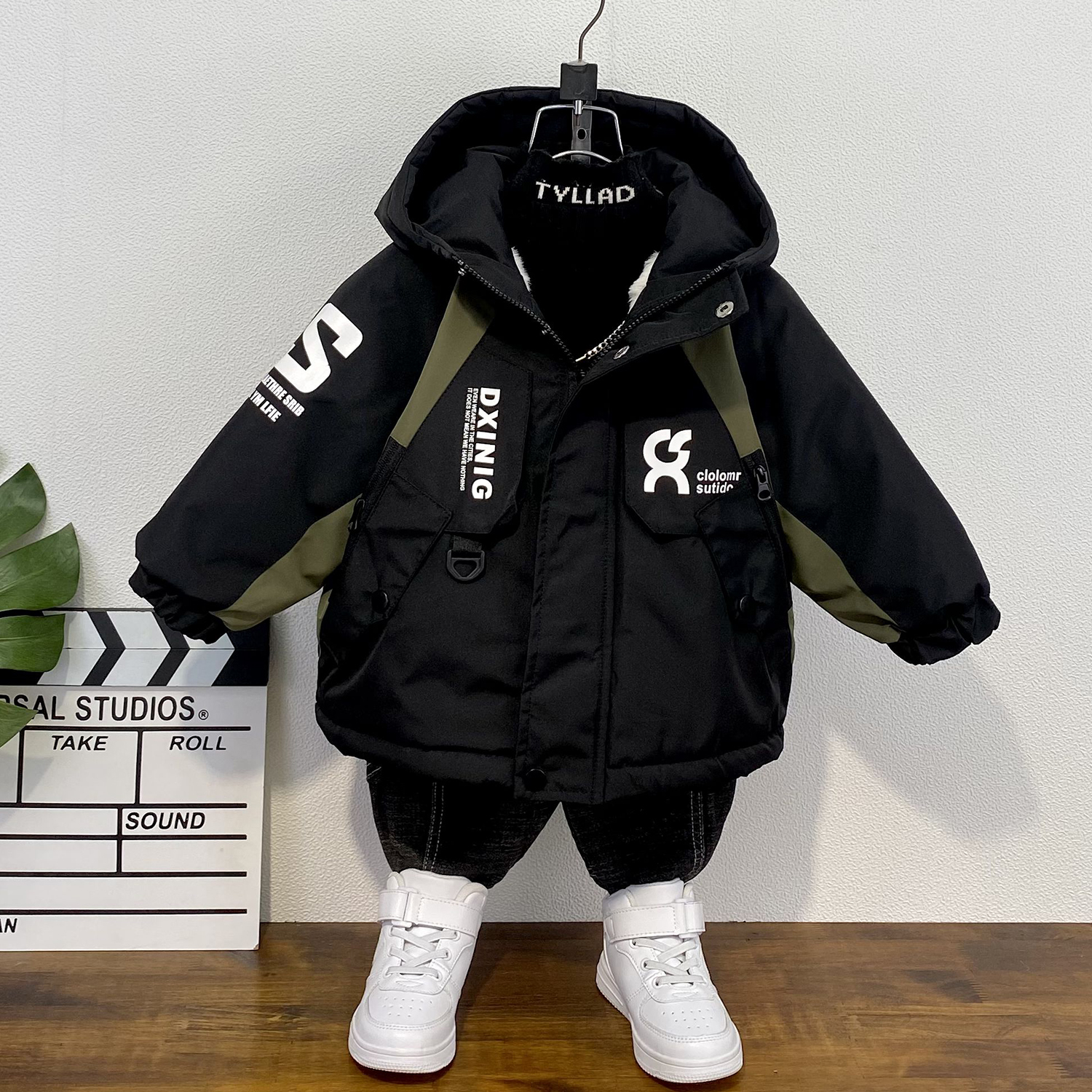 男童秋冬季棉衣2025新款派克服