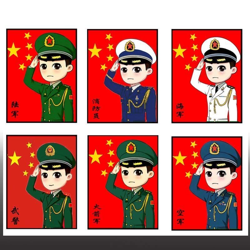 兵哥哥钻石画diy十字绣军人兵宝军旅当兵的礼物手工贴钻定制日期
