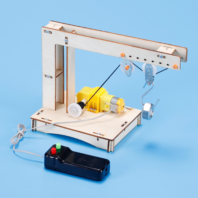 科技小制作发明diy手工益智科学生实验套装材料教具吊机起重机