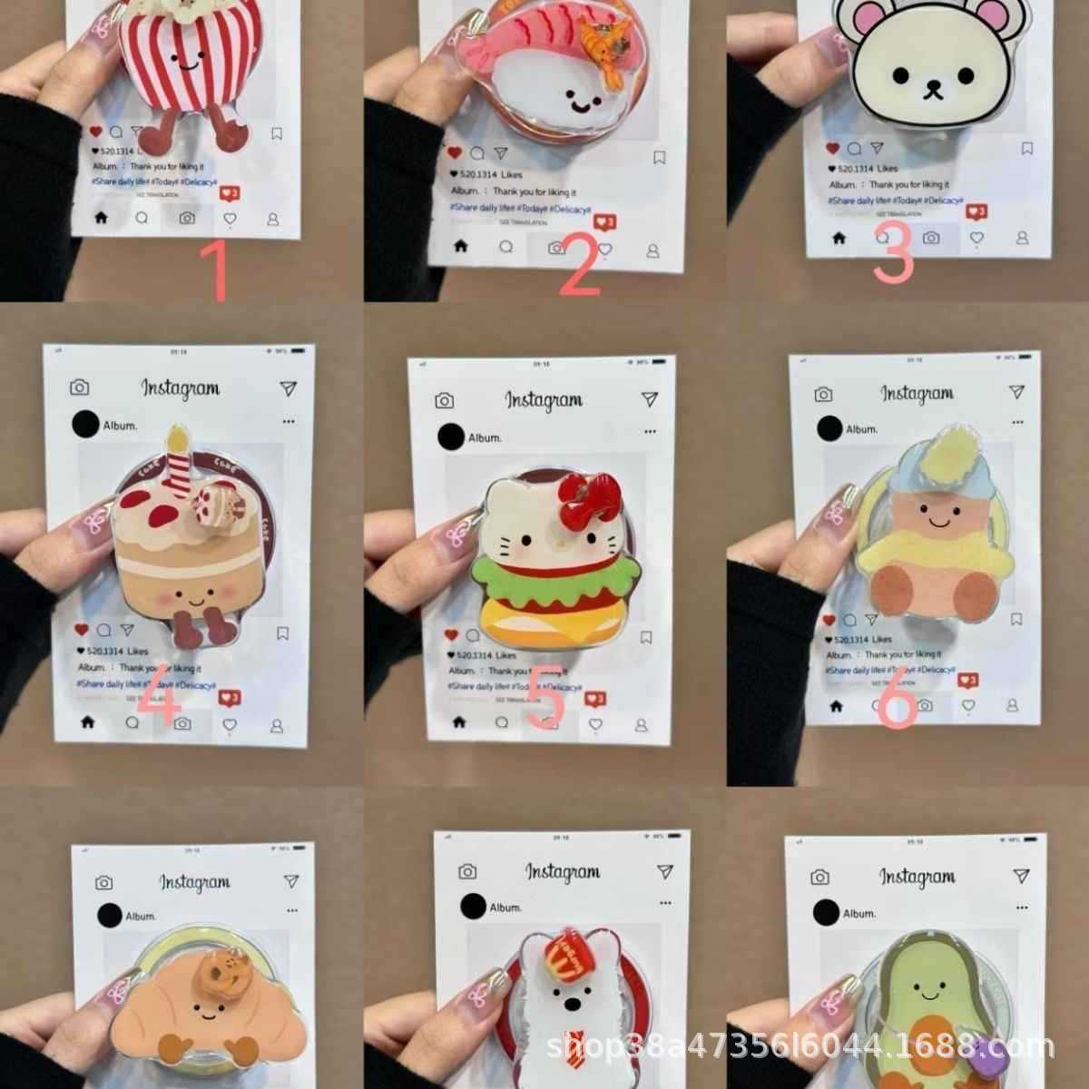旋转ins可爱卡通适用MagSafe磁吸气囊支架手机吸附伸缩新款气囊女