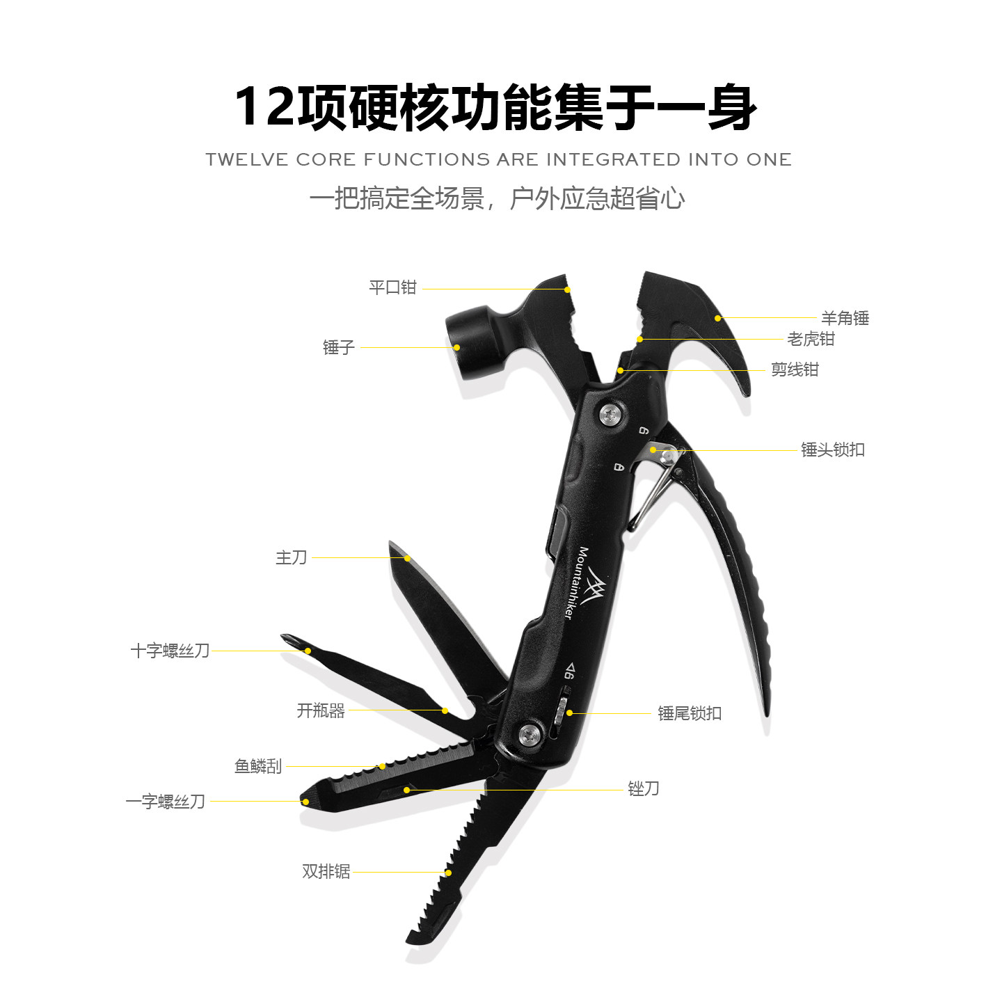 山之客多功能工具锤钳图片