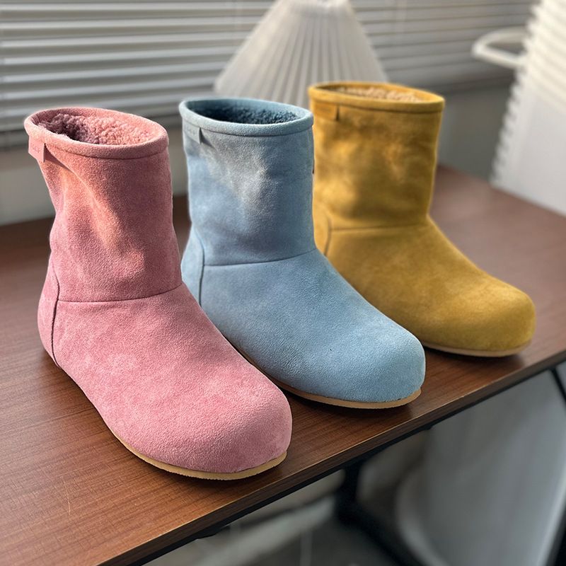 保暖雪地靴男2025秋冬新款厚底毛毛勃肯棉鞋-931132-V