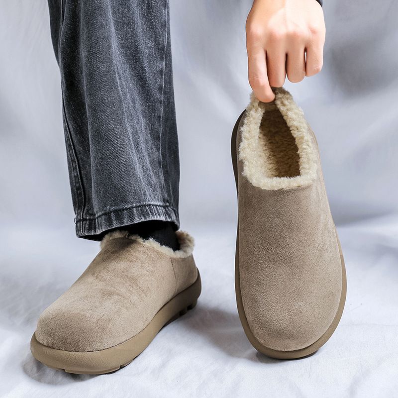 小豆2025新款勃肯鞋冬季棉鞋男女一体雪地靴一脚蹬-M