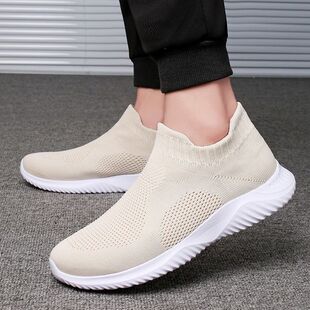 男夏季 新款 休闲男鞋 时尚 袜子鞋 飞织网布运动鞋 轻便透气时尚 潮 大码