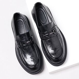 皮鞋男新款休闲男士皮鞋头层羊皮透气男款潮鞋真皮韩版男鞋