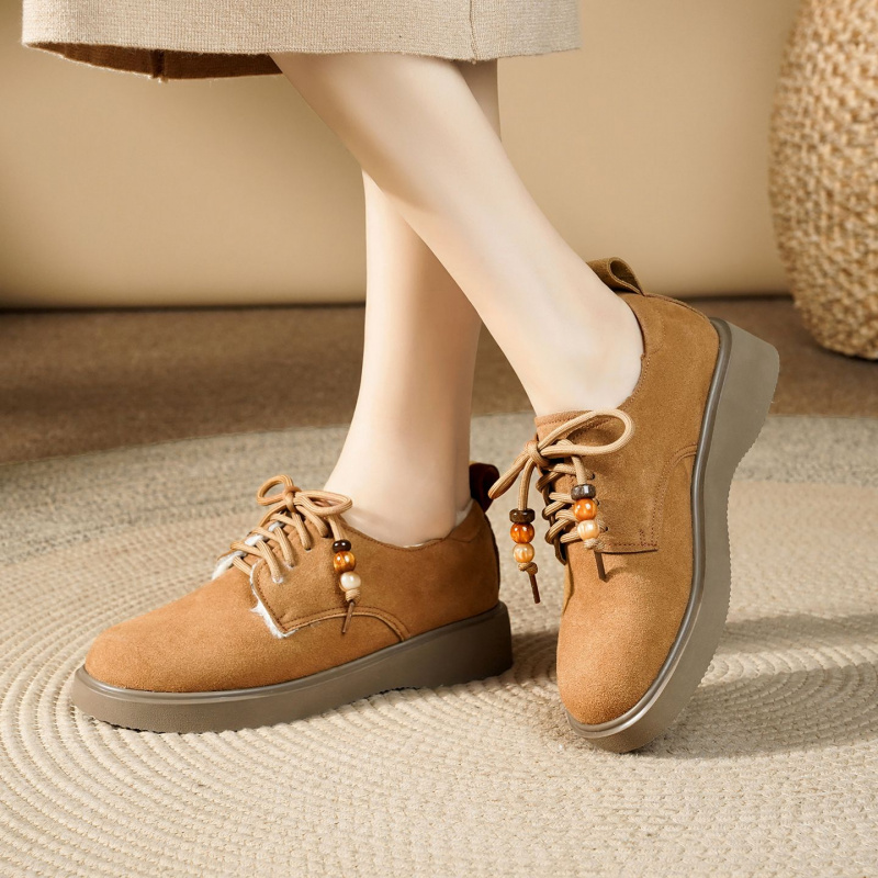 秋季新款复古系带勃肯女鞋舒适厚底百搭单鞋小个子增高休闲鞋