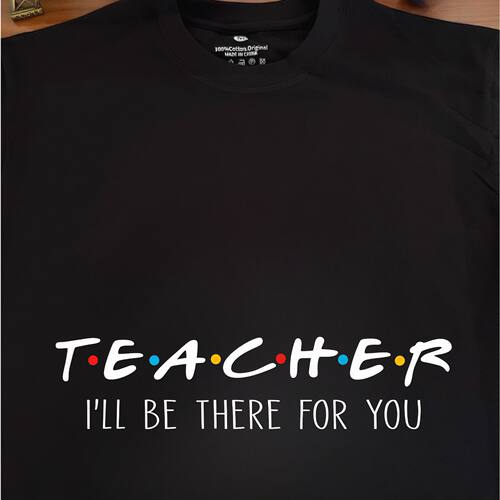 TEACHER教师 休闲纯棉通勤短袖宽松舒适上衣简单设计文字印花T恤