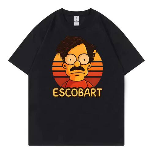 巴勃罗埃斯科巴 Pablo Escobar 卡通动漫人物印花短袖T恤男女上衣