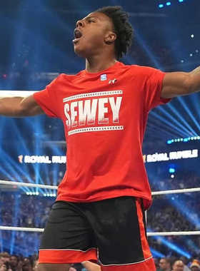 甲亢哥中国行ishowspeed短袖T恤男女2025wwe同款新款纯棉印花上衣