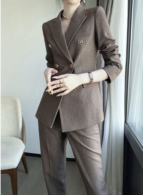 西装套装女小个子高级感时尚修身职业正装气质工作服休闲西服外套