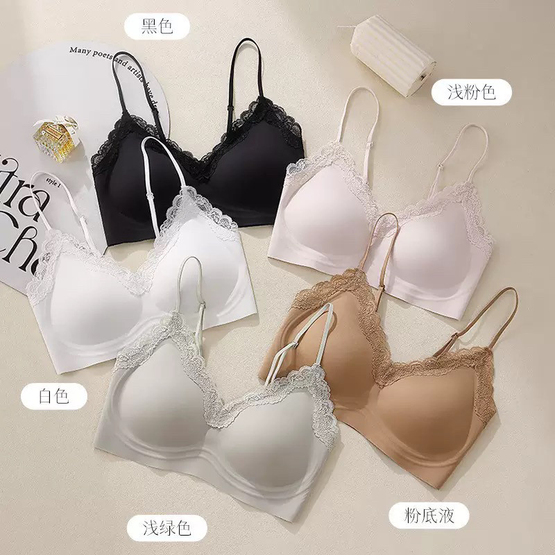 【U舒服蕾平替套头版】聚拢内衣女免穿文胸背心性感蕾丝吊带背心