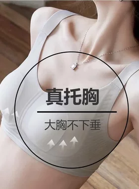 大胸显小防下垂固定兔耳杯内衣透气超薄款锦纶舒适内衣文胸3D