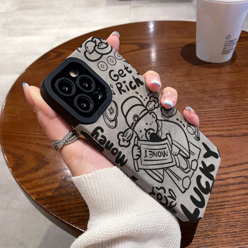 适用华为荣耀600 500 400 300 200 100 90 80 70se 60 50 pro手机壳新款翻毛皮幸运财神爷magic8/7软保护套