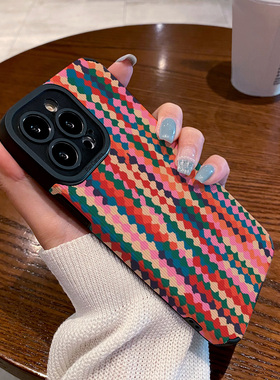 适用vivo Y97 Y93 Y85 Y81S Y77 Y76S Y73S Y71 Y70S手机壳Y55S Y33 Y30新款高级保护套小众油画彩色拼接条纹